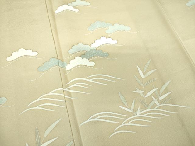 平和屋着物●訪問着 流水松文 金彩 正絹 逸品 未使用 DAAS3818ps