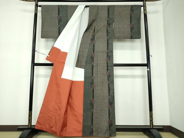 平和屋着物●本場大島紬 9マルキ 紙風船 間道 正絹 逸品 DAAS3857ps
