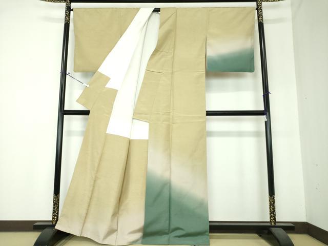 平和屋着物●訪問着 紬地 霞文 暈し染め 正絹 逸品 DAAS3925ps