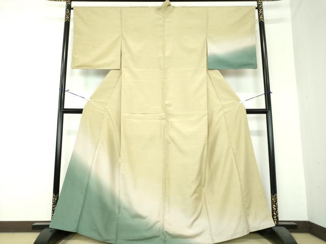 平和屋着物●訪問着 紬地 霞文 暈し染め 正絹 逸品 DAAS3925ps