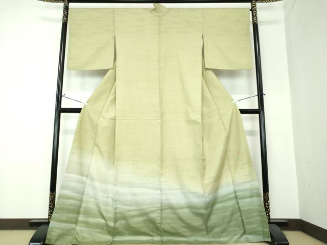 平和屋着物●石川県指定無形文化財 牛首紬 白山工房 手織り 訪問着 霞文 正絹 逸品 DAAS3930ps