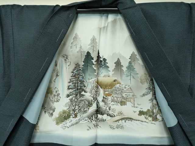 平和屋着物●男性 本場大島紬 アンサンブル キングサイズ 長羽織 100亀甲 総詰め 正絹 逸品 未使用 DAAS3942ps