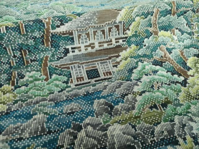 平和屋着物●都喜ヱ門 本場大島紬 7マルキ 総絣 風景文 藤絹織物謹製 正絹 逸品 DAAS3980ps