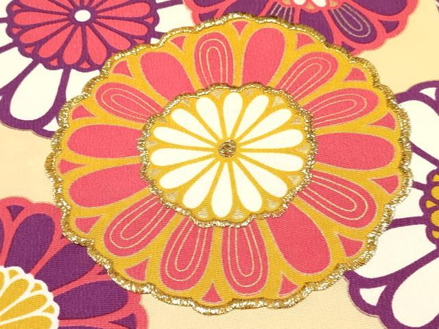 平和屋着物∵女の子 十三参り 子供 祝着 刺繍 菊尽くし 金彩 洗える着物 DAAS9138ma