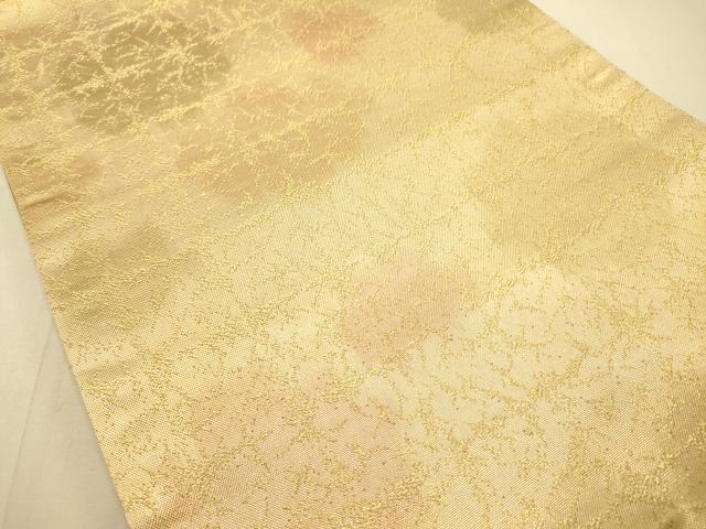 平和屋着物◎全通柄袋帯 霞文 金糸 正絹 逸品 DAAS9612zy