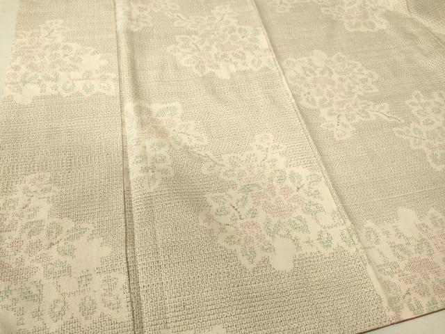 平和屋着物□上質な紬 80亀甲 枝花文 正絹 逸品 DAAS9886zy