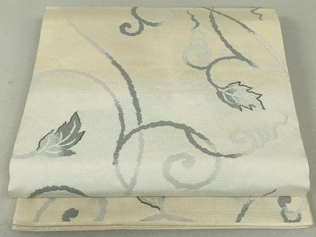 平和屋着物●六通柄袋帯 唐草文 正絹 逸品 DAAT0310ob