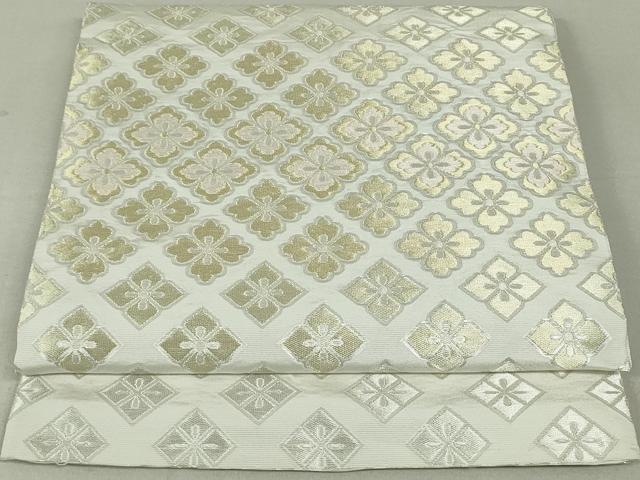 平和屋着物●西陣 川島織物 六通柄 本袋帯 花菱文 金銀糸 正絹 逸品 DAAT0442ob