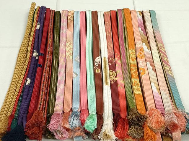 平和屋着物●和装小物 帯締め20本 高麗組 冠組 金銀糸 逸品 DAAT0794by