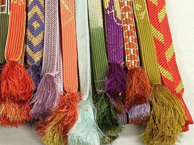 平和屋着物●和装小物 帯締め20本 高麗組 唐組 笹浪組 金銀糸 逸品 DAAT0795by