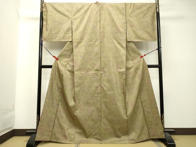 平和屋着物●本場縞大島紬 霞文 川畑絹織物謹製 証紙付き 正絹 逸品 未使用 DAAT1009tw