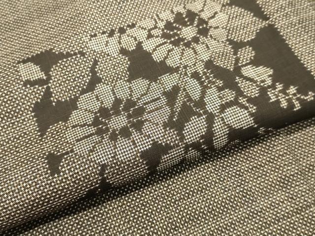 平和屋着物●本場大島紬 7マルキ 色紙草花文 正絹 逸品 DAAT1035tw
