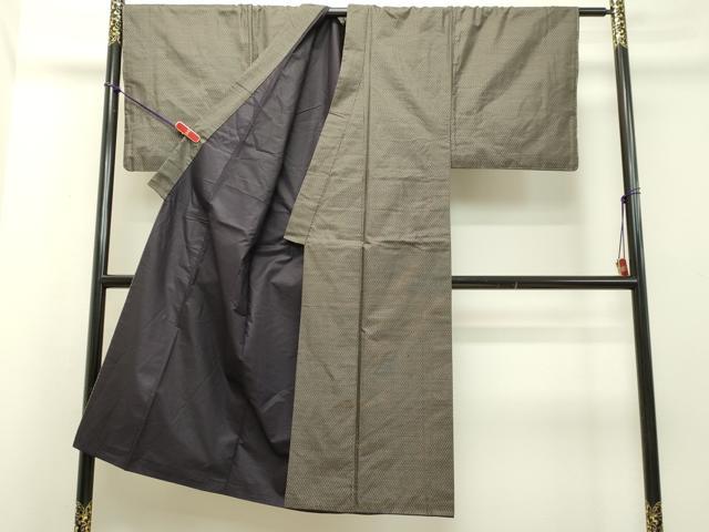 平和屋着物●男性 本場染大島紬 アンサンブル 亀甲柄 証紙付き 正絹 逸品 DAAT1051tw