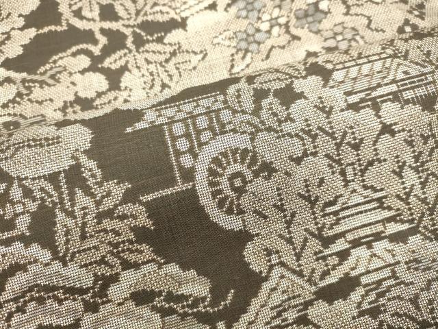 平和屋着物●本場大島紬 9マルキ 風景文 正絹 逸品 DAAT1093tw