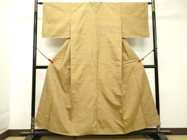 平和屋着物●上質な紬 縞 正絹 逸品 未使用 DAAT1121tw