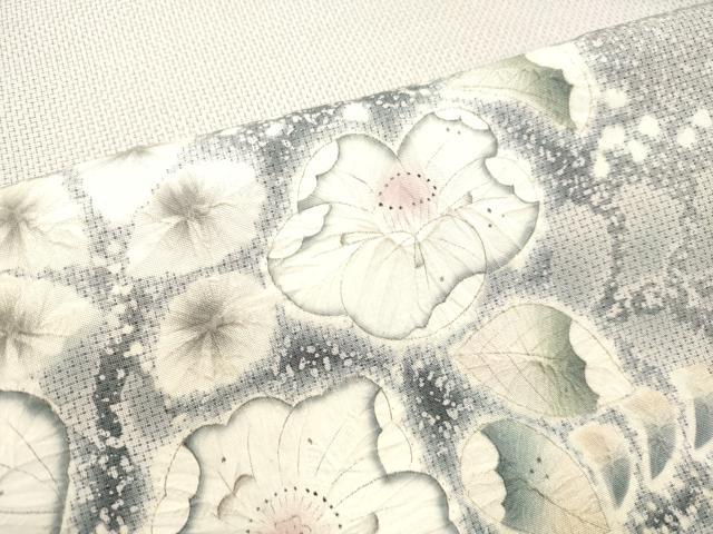 平和屋着物●本場縞大島紬 訪問着 絞り 辻が花 正絹 逸品 DAAT1126tw