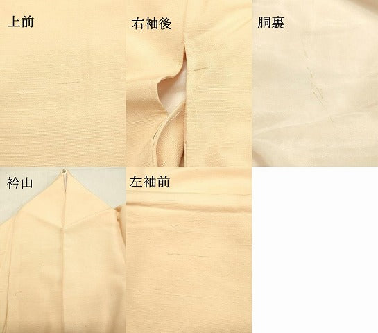 平和屋着物●上質な紬 肌色 正絹 逸品 DAAT1146tw