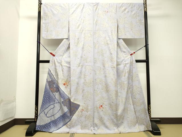 平和屋着物●訪問着 刺繍 草花文 暈し染め 金彩 西武百貨店扱い 正絹 逸品 DAAT1230tw