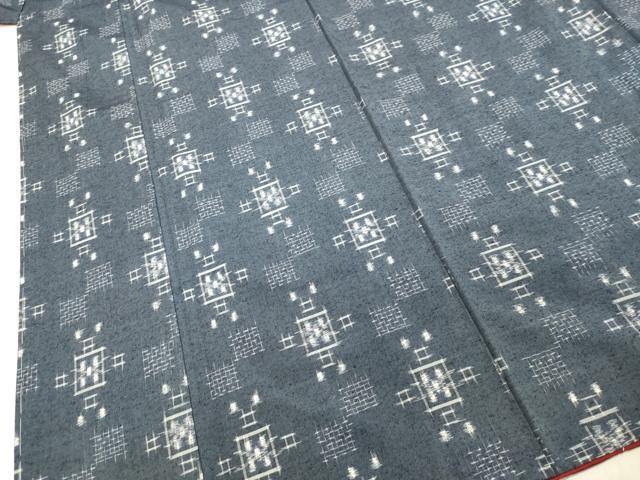 平和屋着物●上質な紬 絣文様 正絹 逸品 DAAT1334tw