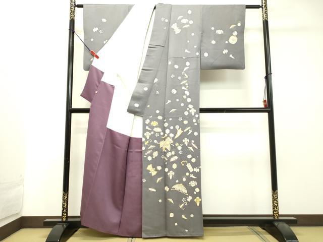 平和屋着物●創業460年・千總 訪問着 駒刺繍 宝尽くし文 金彩 高島屋扱い 正絹 逸品 DAAT1343tw