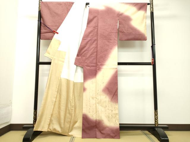 平和屋着物●訪問着 紬地 詩歌 正絹 逸品 DAAT1401tw
