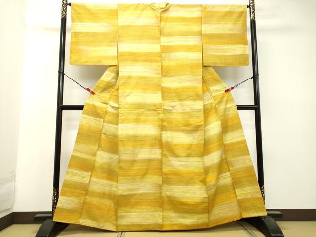 平和屋着物●上質な紬 横段文 正絹 逸品 DAAT1429tw