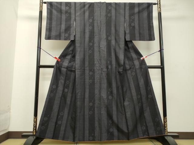 平和屋着物●結城紬 80亀甲 簪 正絹 逸品 DAAT1499tw