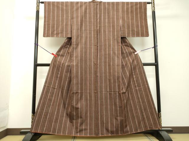 平和屋着物●上質な紬 間道 正絹 逸品 未使用 DAAT1503tw
