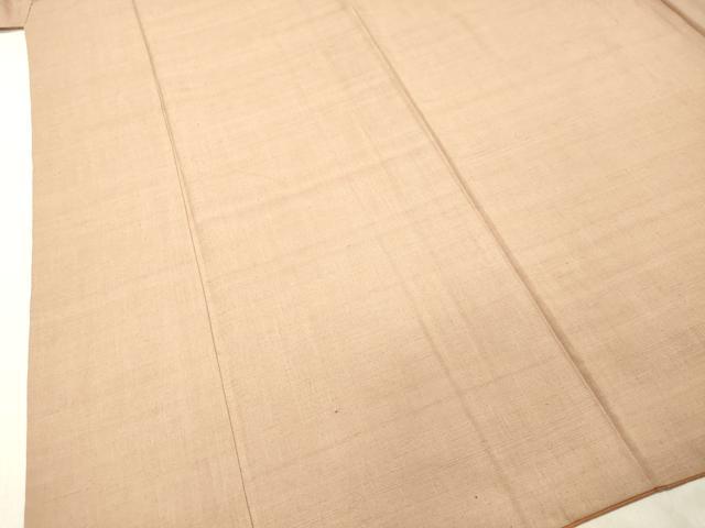 平和屋着物●上質な紬 洗柿色 反端付き 正絹 逸品 DAAT1505tw