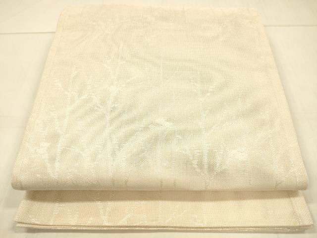 平和屋着物*夏物 六通柄袋帯 樹林文 銀糸 正絹 逸品 DAAT1543cm