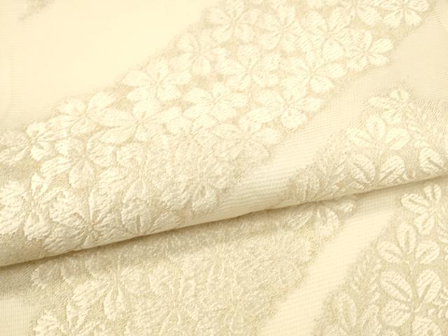 平和屋着物*夏物 六通柄袋帯 唐織 草花文 金糸 正絹 逸品 DAAT1739cm