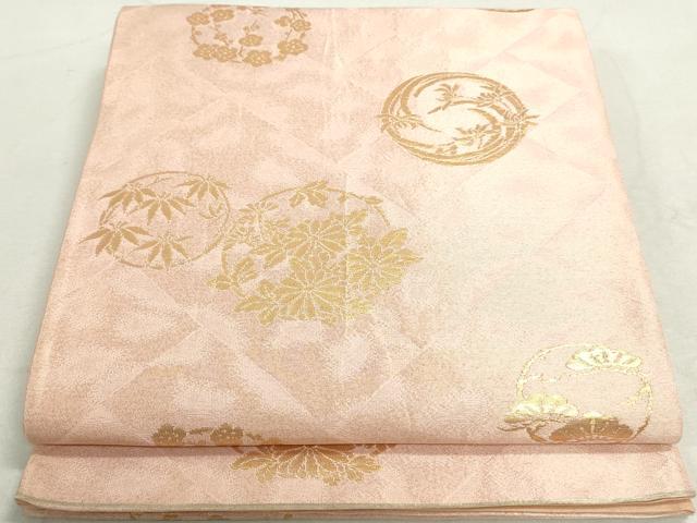 平和屋着物◎六通柄袋帯 松竹梅 四君子 金糸 正絹 逸品 DAAT2343qa