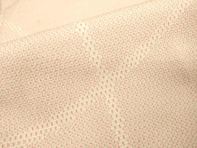 平和屋着物▽本塩沢 単衣 110亀甲 幾何学文様 正絹 逸品 DAAT3637fe