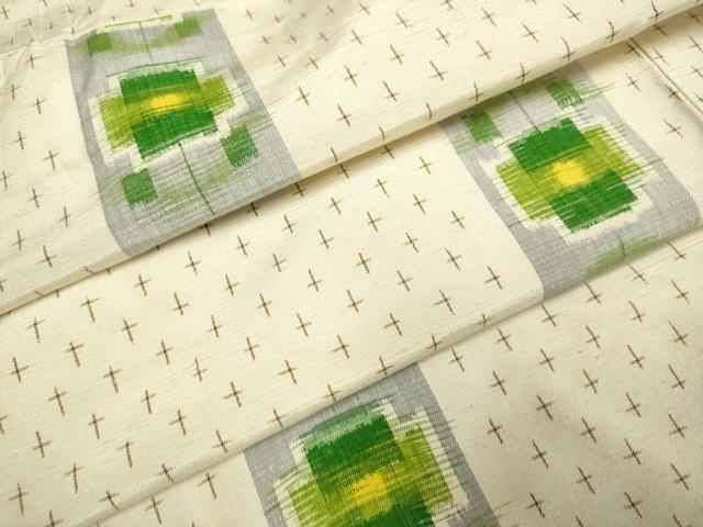 平和屋着物▽上質な紬 単衣 花間道 正絹 逸品 DAAT4424du