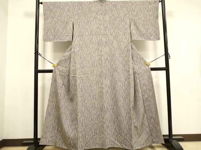 平和屋着物▽上質な小紋 単衣 霞文 正絹 逸品 未使用 DAAT4433du