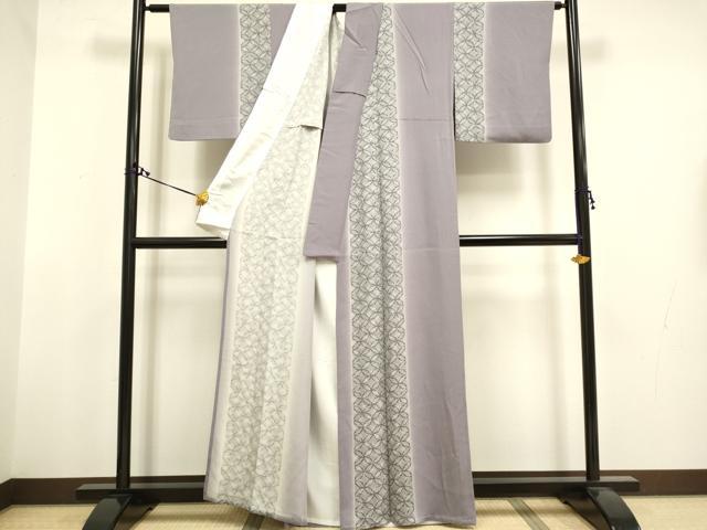 平和屋着物▽上質な小紋 単衣 七宝間道 正絹 逸品 DAAT4434du