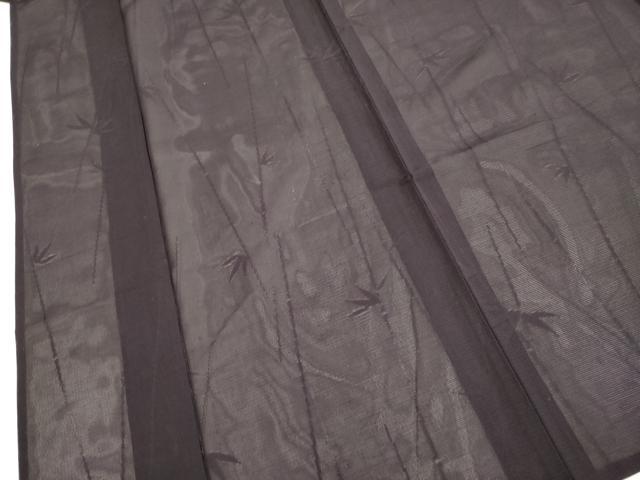 平和屋着物*夏物 色無地 絽 笹紋紗 黒鳶色 正絹 逸品 DAAT4457du