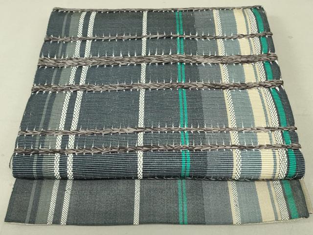 平和屋着物●太鼓柄袋帯 横段文 正絹 逸品 未使用 DAAT7749ob