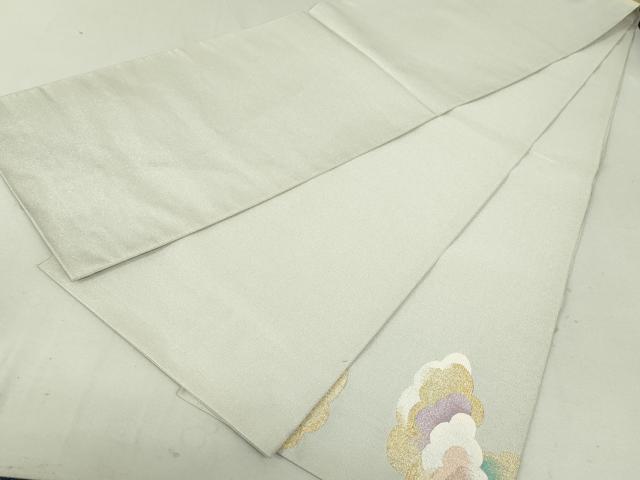 平和屋着物●爪掻き本綴れ 太鼓柄袋帯 雲取り霞文 金銀糸 正絹 逸品 DAAT7761ob