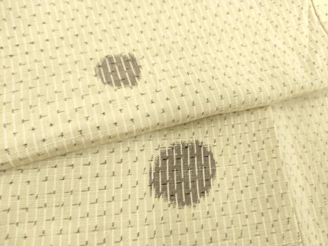平和屋着物▽上質な紬 単衣 丸文 正絹 逸品 DAAT9009az