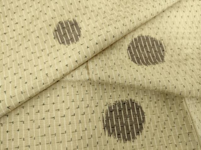 平和屋着物▽上質な紬 単衣 丸文 正絹 逸品 DAAT9009az