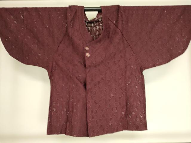 平和屋着物▽和装コート スリーシーズン 春夏秋 塵除け 総レース 舞花文 葡萄色 DAAT9013az