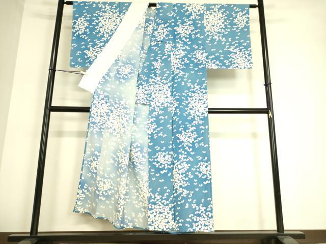 平和屋着物▽上質な小紋 単衣 舞花文 正絹 逸品 DAAT9107az