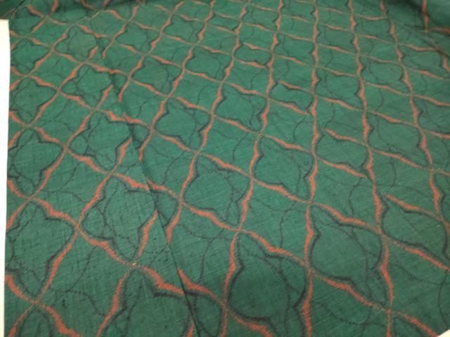 平和屋着物▽上質な紬 単衣 花繋ぎ 正絹 逸品 DAAT9108az