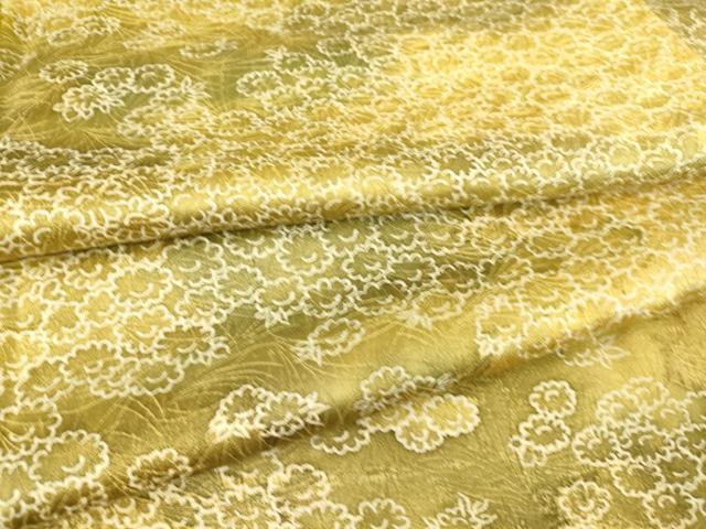 平和屋着物▽上質な小紋 単衣 霞取花文 正絹 逸品 DAAT9127az