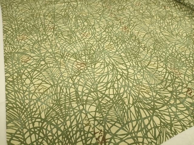 平和屋着物▽小紋 単衣 草葉動物文 洗える着物 DAAT9162az