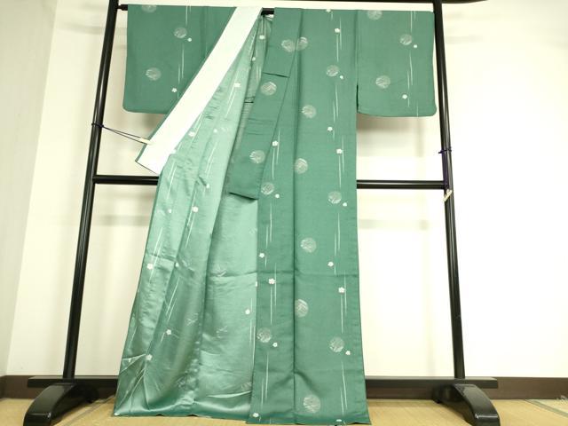 平和屋着物▽小紋 単衣 舞花丸文 洗える着物 DAAT9191az