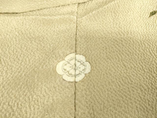 平和屋着物▽訪問着 単衣 花鳥文 暈し染め 鬼しぼ縮緬 正絹 逸品 DAAT9193az