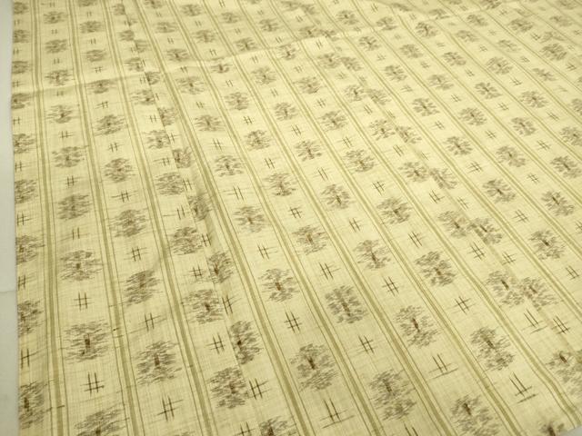 平和屋着物▽上質な紬 単衣 絣花間道 正絹 逸品 DAAT9205az