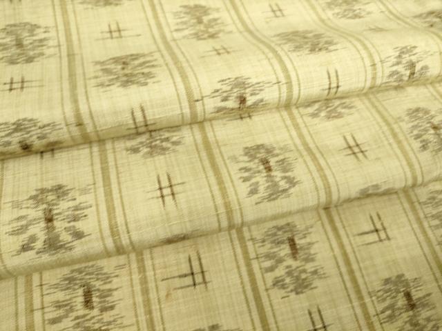 平和屋着物▽上質な紬 単衣 絣花間道 正絹 逸品 DAAT9205az
